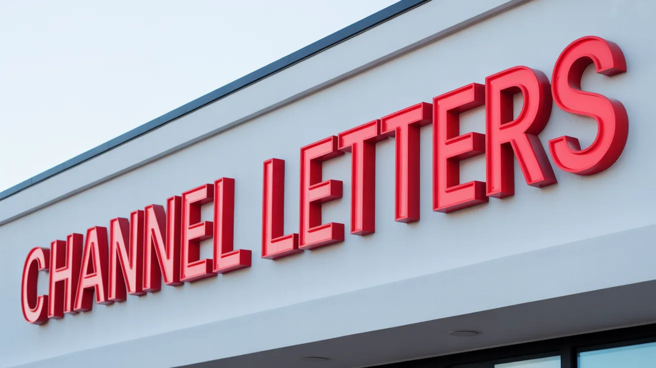 Channel Letters reading"CHANNEL LETTERS"